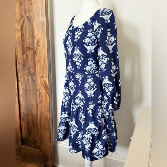 J Crew Floral Cotton Poplin Raglan Tiered Dress Size XXS - Picture 3 of 9